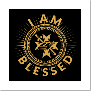 I Am Blessed Christian Affirmation Gift Posters and Art